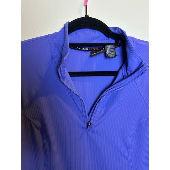 Spyder Women Size Large L 1/4 zip Athletic Pullover Quarter Zip Purple - Picture 4 of 10
